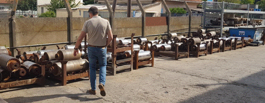 Stockage de rouleaux